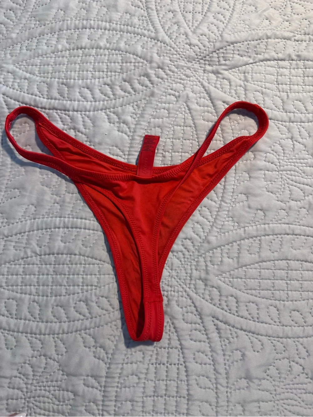 SKIMS Red High-Cut Bikini Bottom